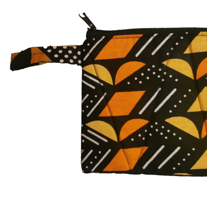 Bolso con estampado naranja y amarillo