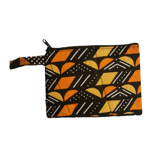 Bolso con estampado naranja y amarillo