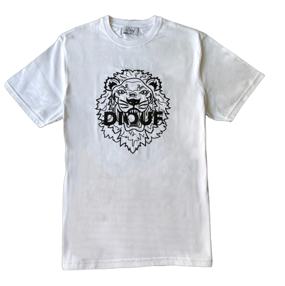 Camiseta león blanca