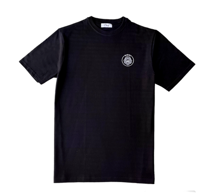 Camiseta logo bordado negra